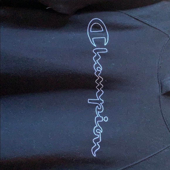 Black Oversized Champion Hoodie - Picture 3 of 8